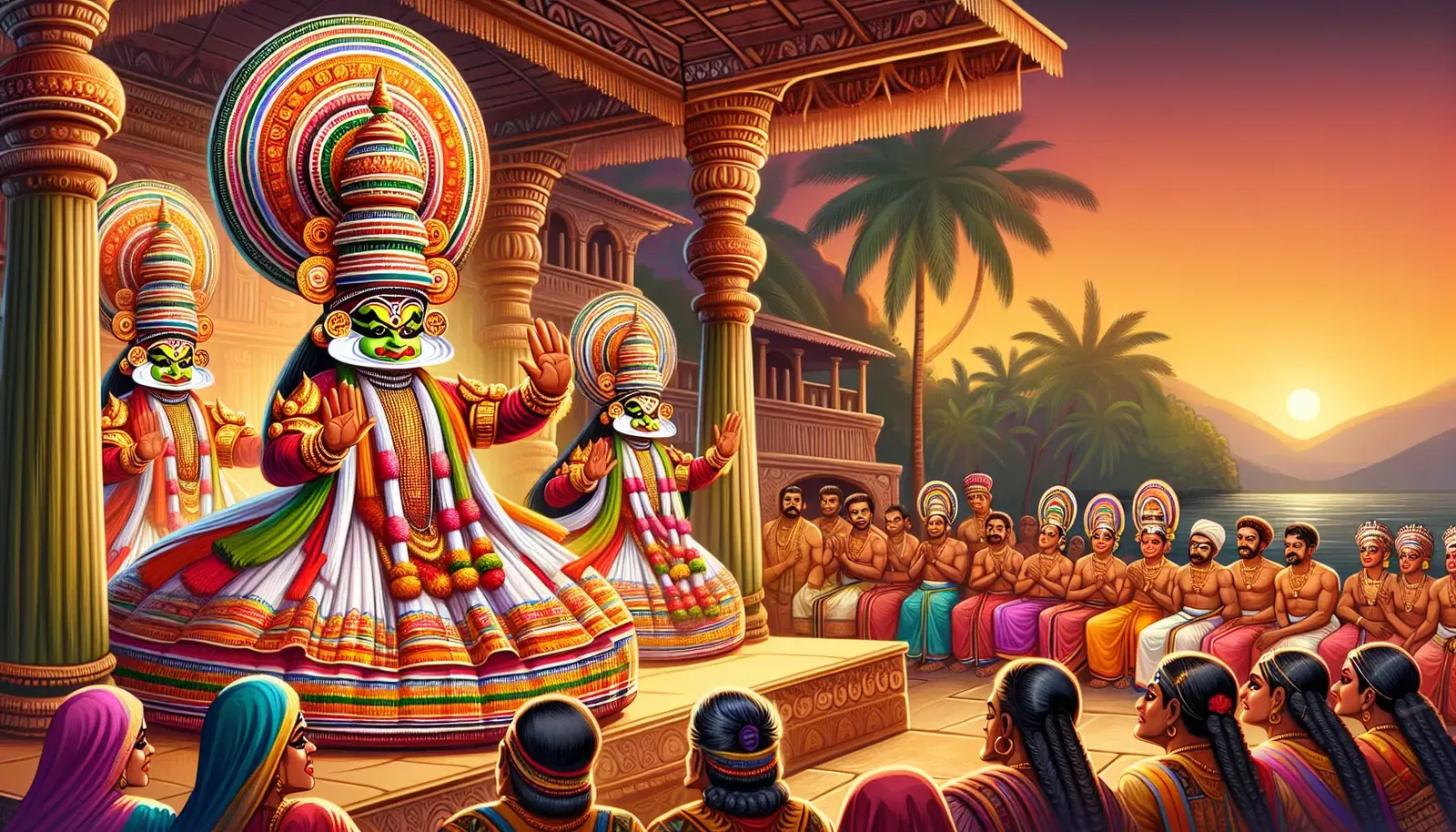 Kathakali-esitykset Keralassa